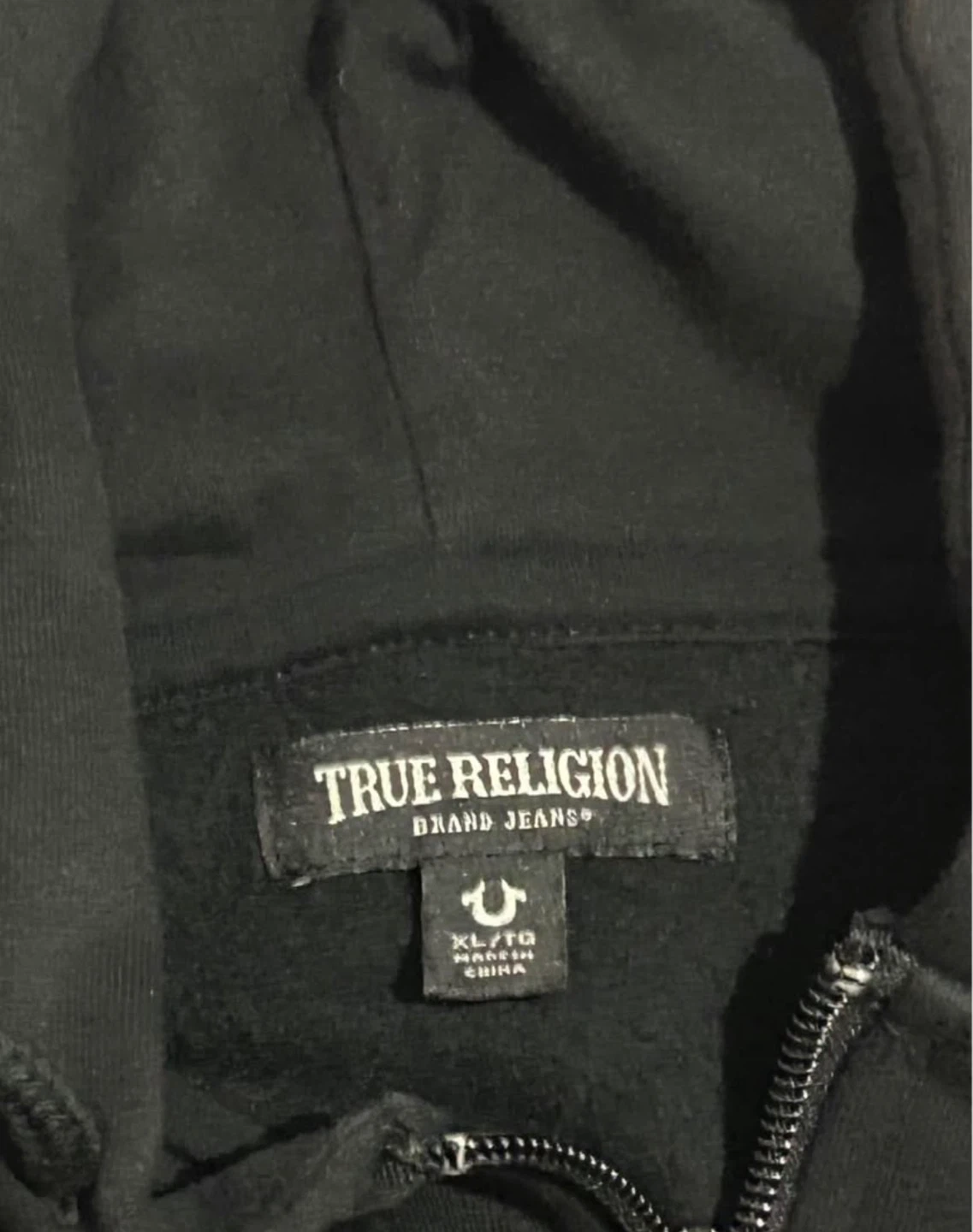 True Religion Black Zip Up Hoodie XL/TG - photo 3