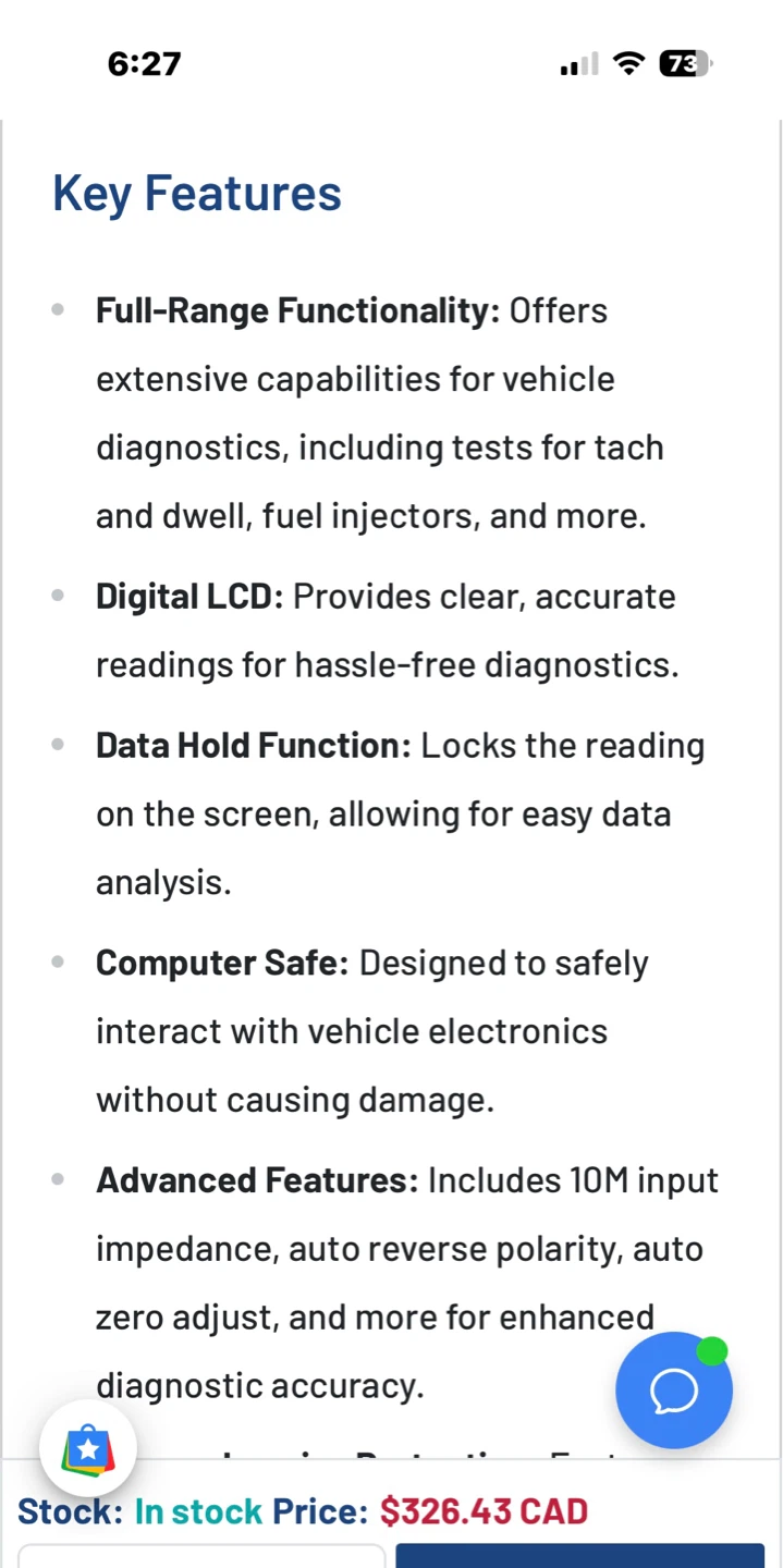 Jet H3630 Digital Automotive Multimeter - photo 3