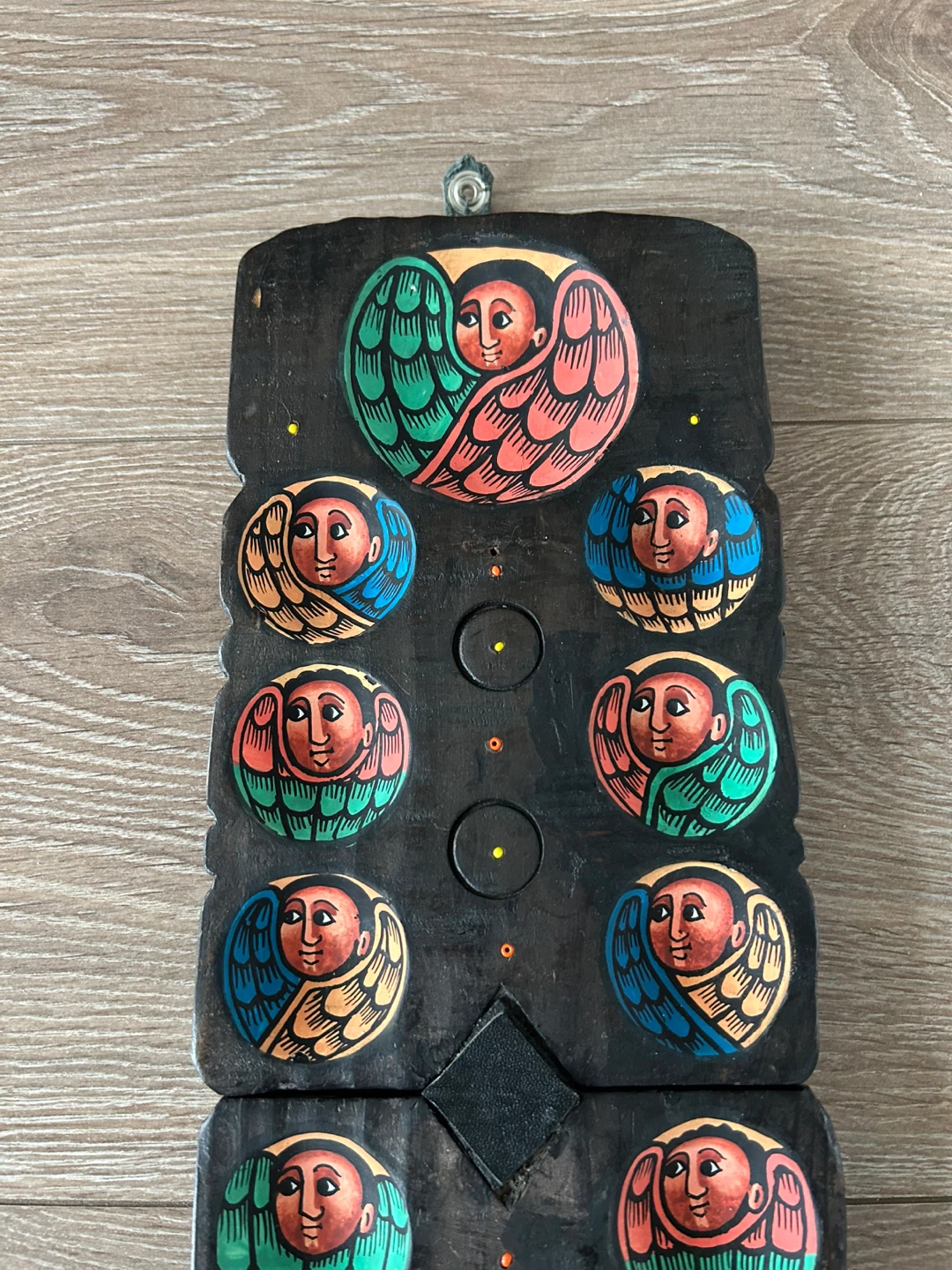 Vintage Ethiopian Gabata Board Game – Hand-Painted Folk Art - photo 3