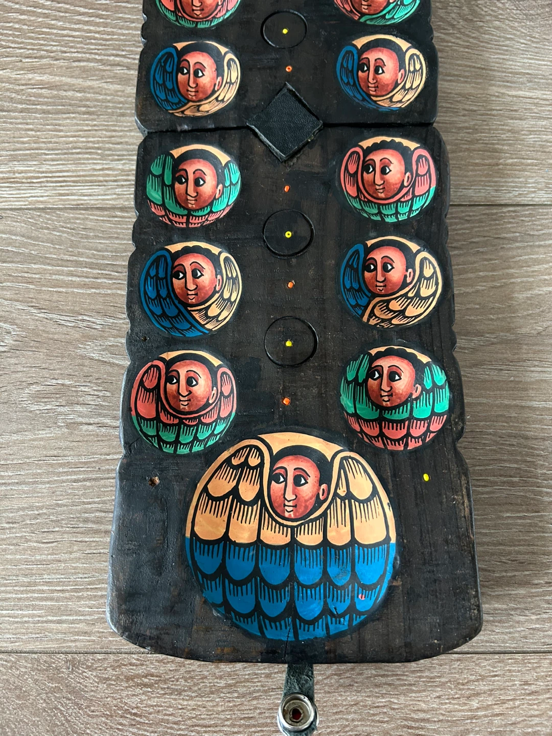 Vintage Ethiopian Gabata Board Game – Hand-Painted Folk Art - photo 2