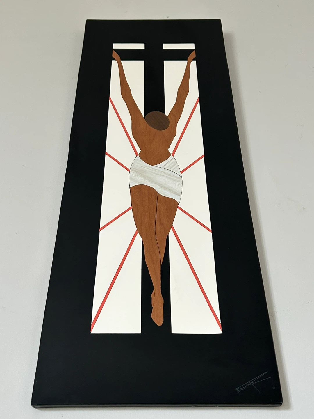Vintage Mid Century Modern Crucifix Wall Art by Sheldrake