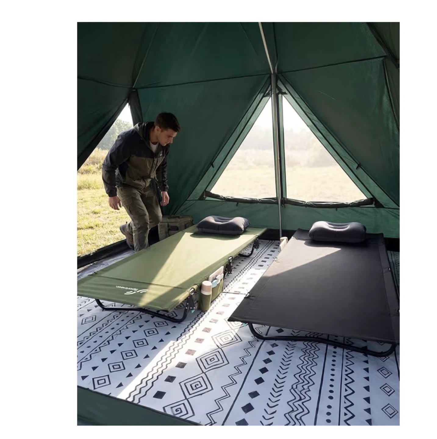 Sportneer Portable Camping Cot - Black