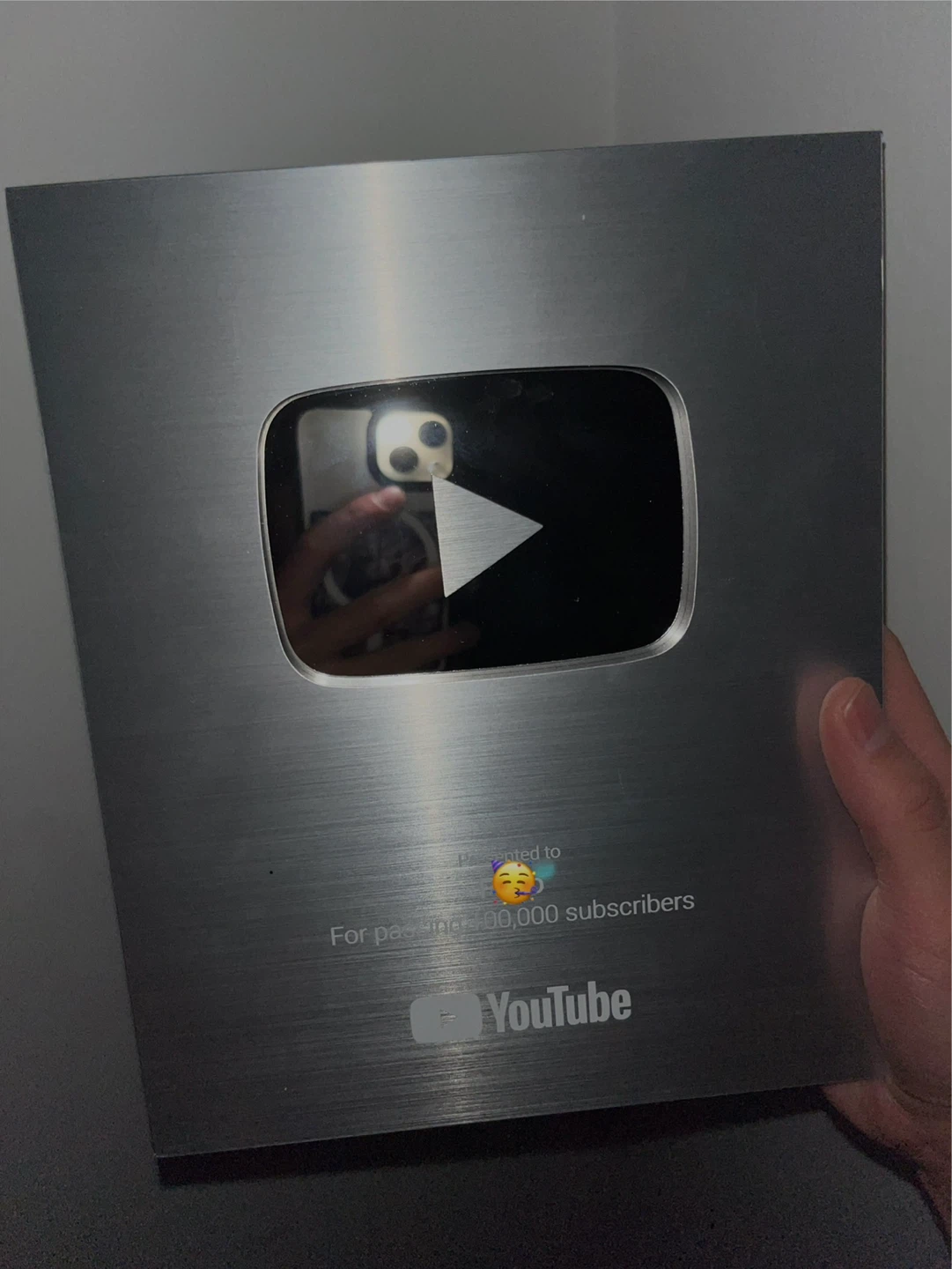 Authentic YouTube Silver Plaque