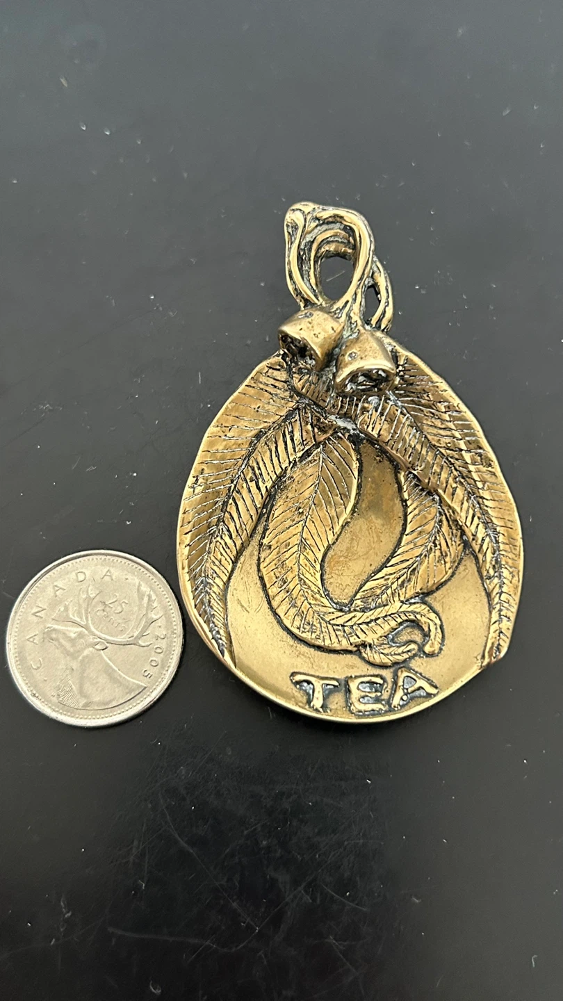 Vintage Brass Tea Bag Caddy / Trinket - photo 2