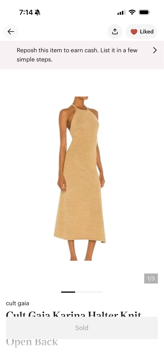 Cult Gaia Karina Halter Knit Dress