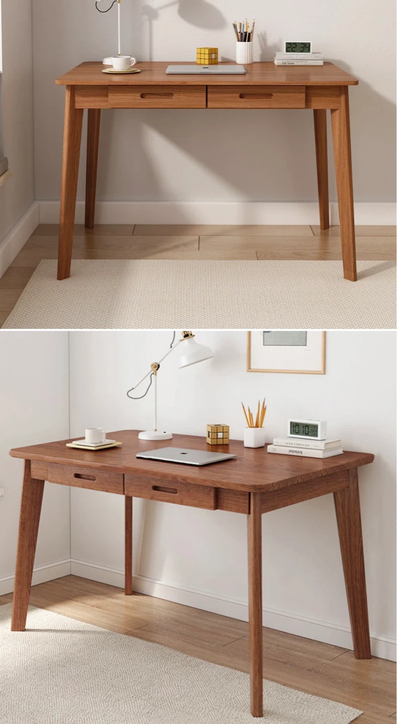 Wooden Desk with Two Drawers