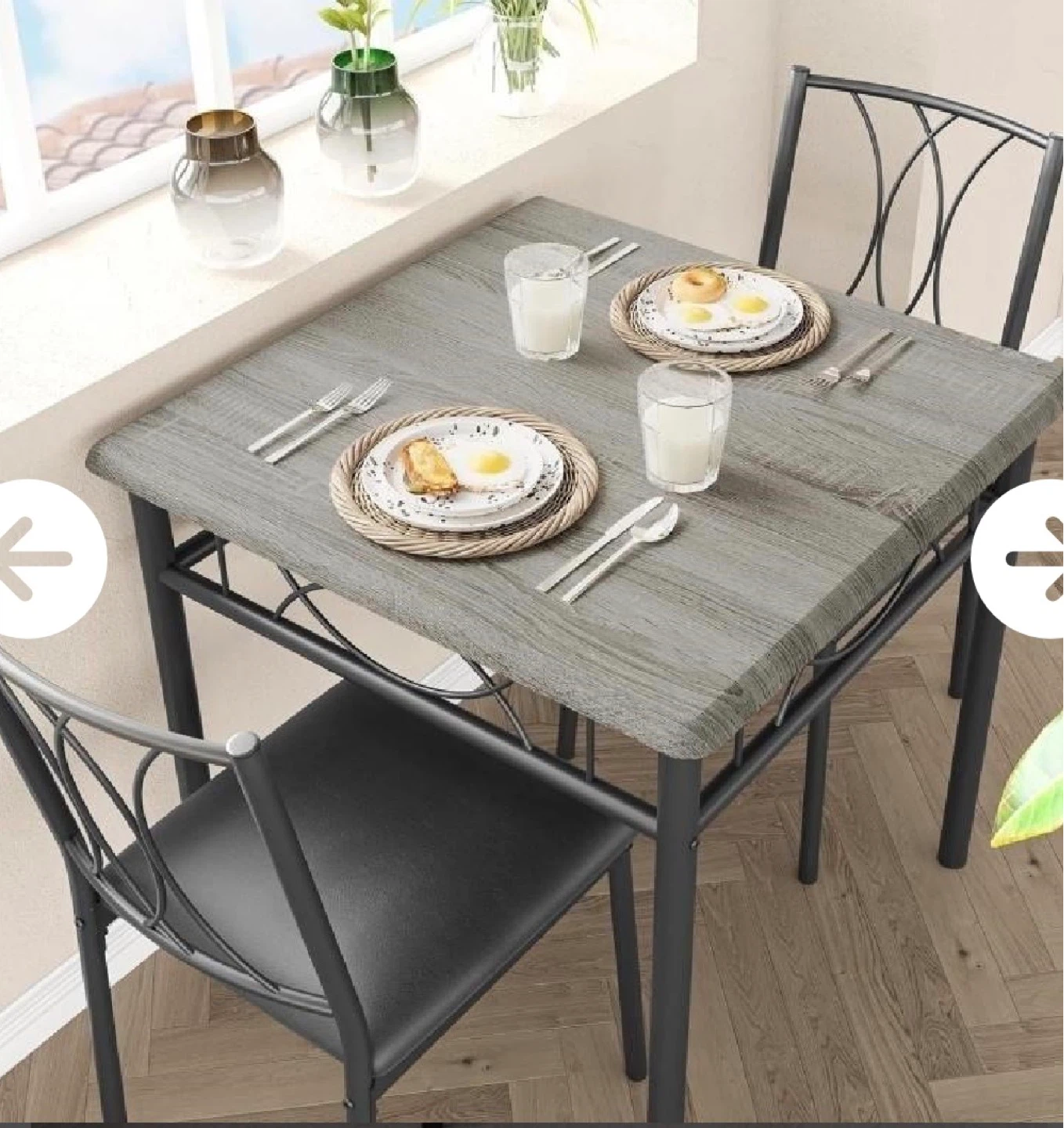 Amyove Dining Table Set for 2, Kitchen Table - photo 2