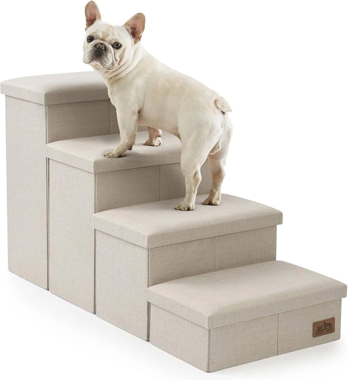 Cozy Kiss Dog Stairs with Storage - 4 step - BNIB
