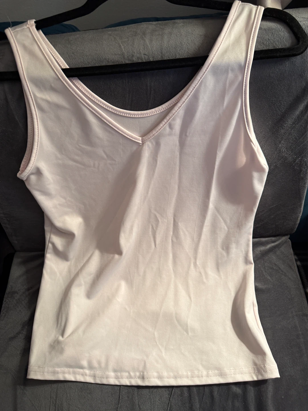 Light Pink V-Neck Tank Top