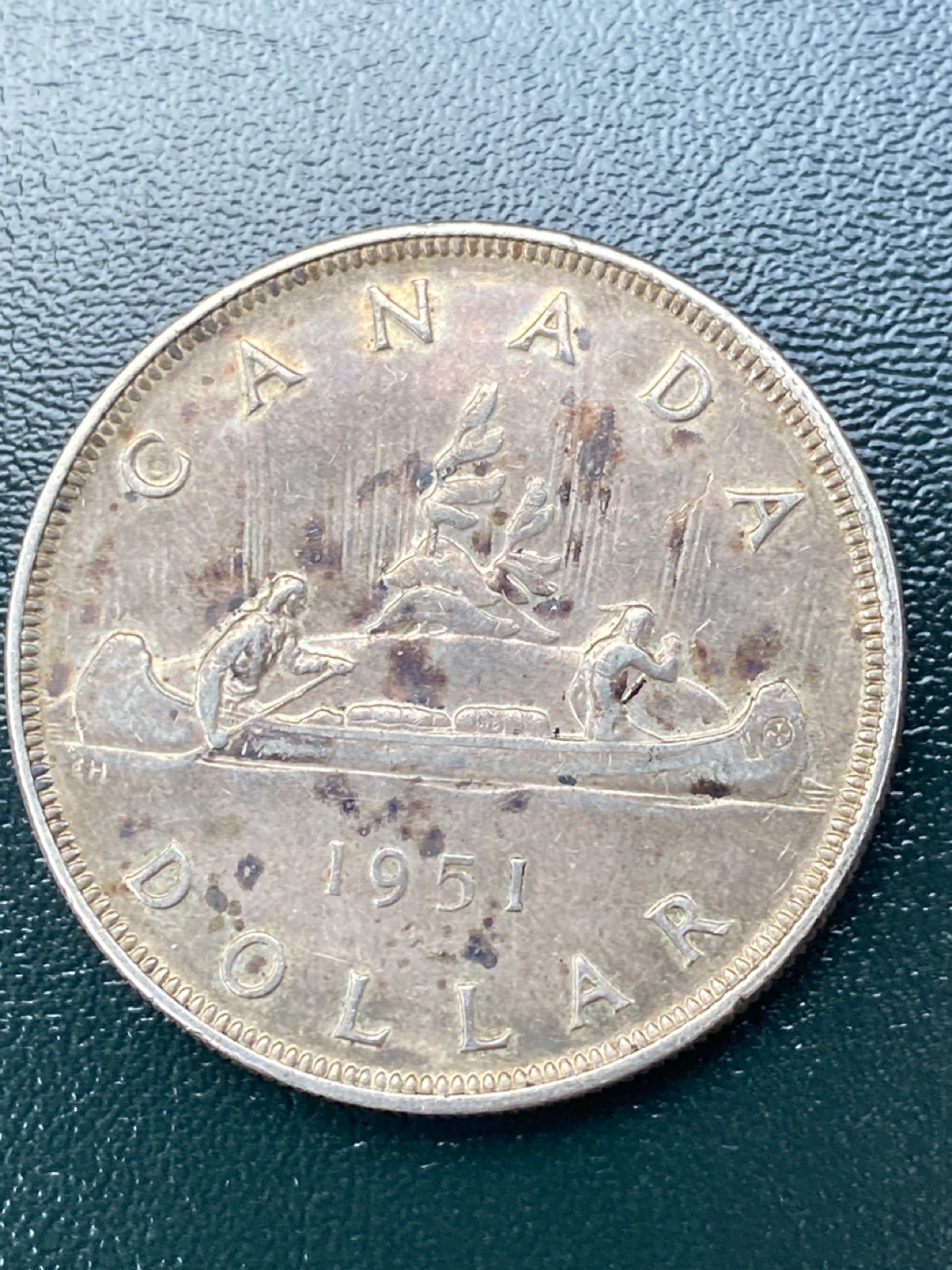 1951 Canada Silver Dollar Coin - photo 2