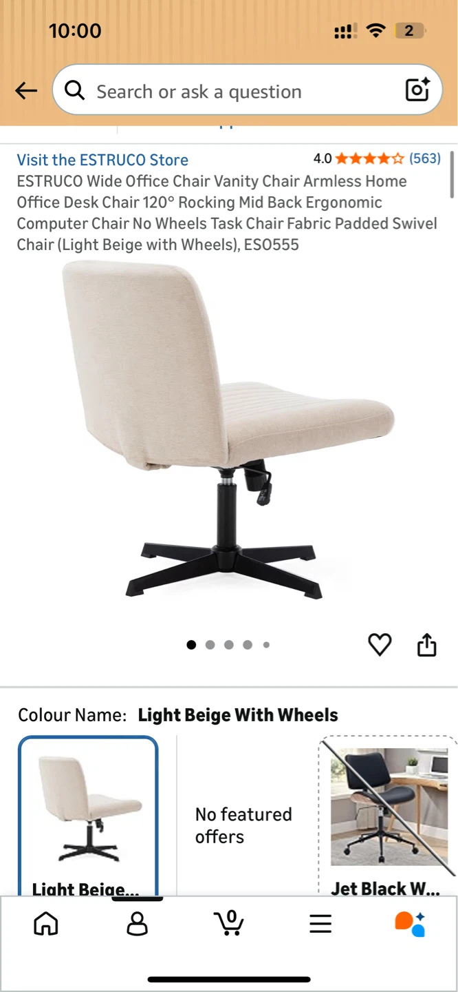 ESTRUCO Office Chair Light Beige - photo 4
