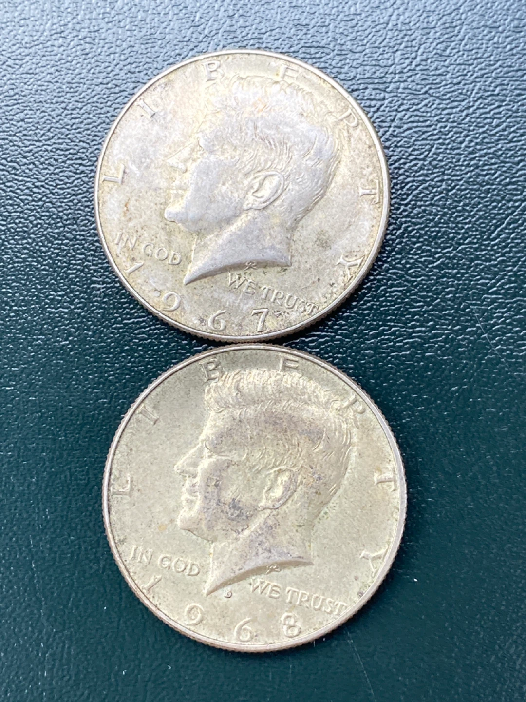 Two silver 1960s Kennedy Half Dollar Coins - photo 2