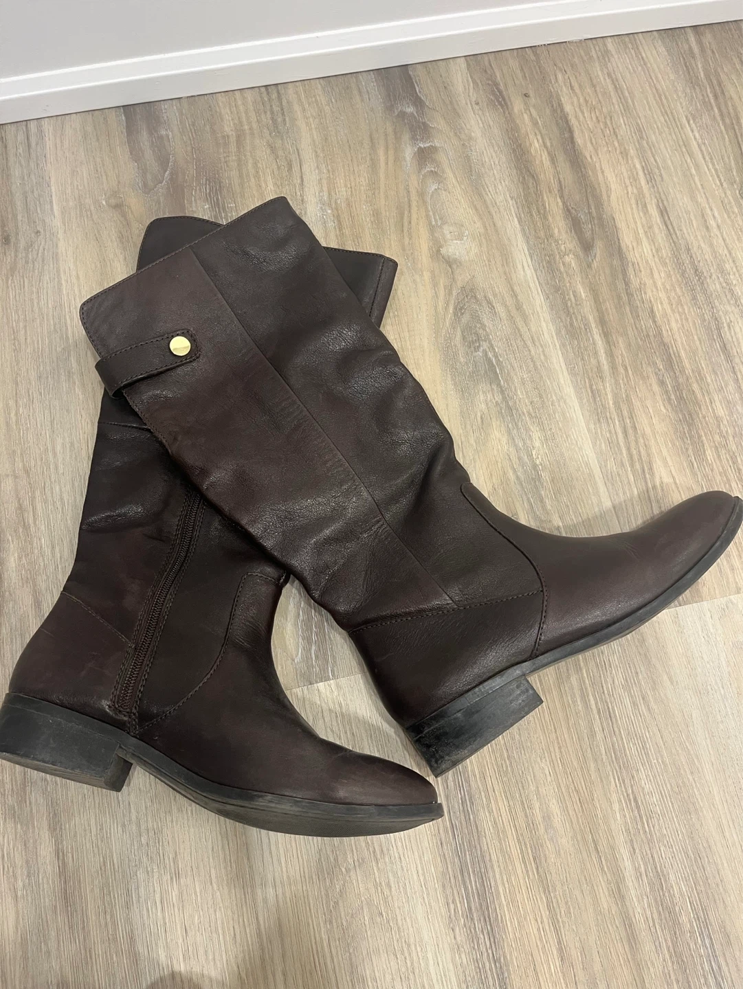 Brown Leather Tall Boots