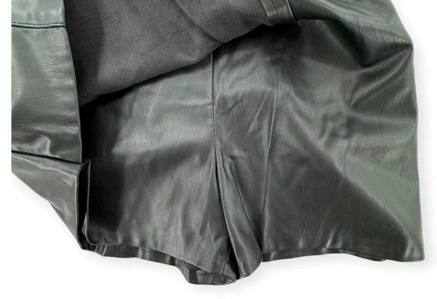 Zara Black Faux Leather Skort - Size M - photo 3