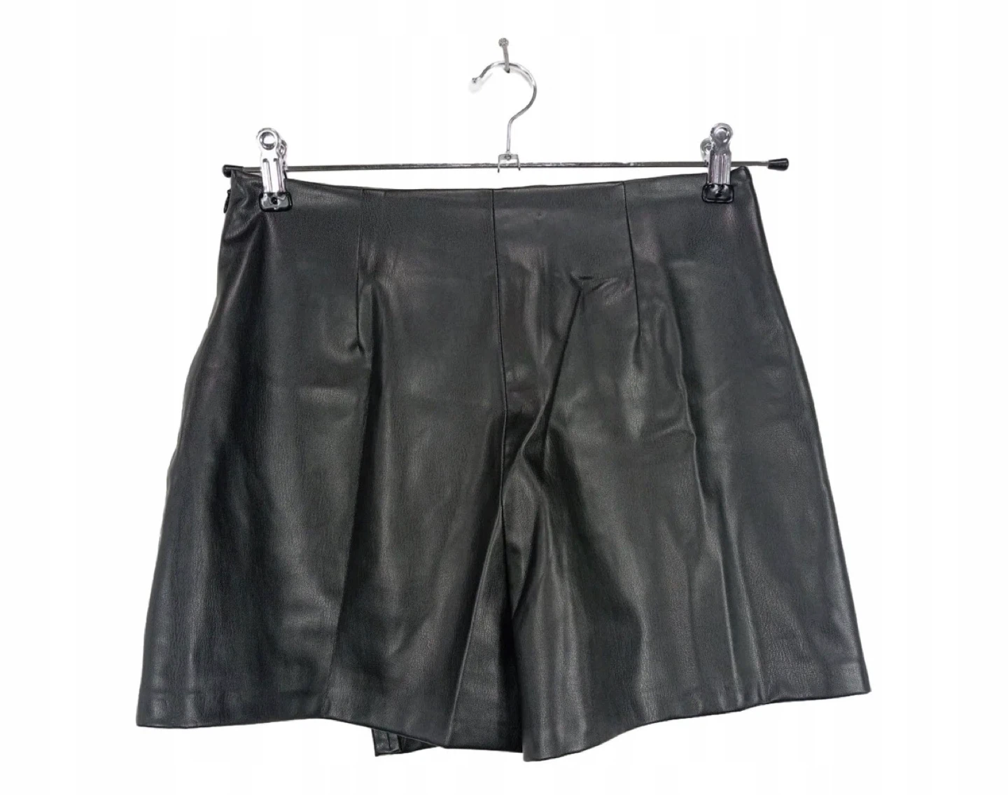 Zara Black Faux Leather Skort - Size M - photo 2