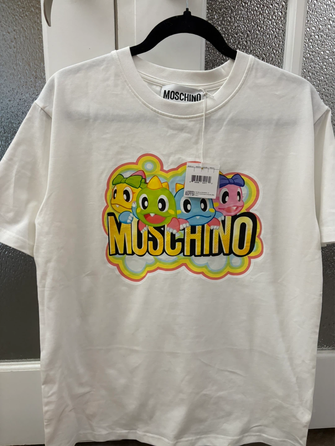 Moschino White T-Shirt with Cartoon Print