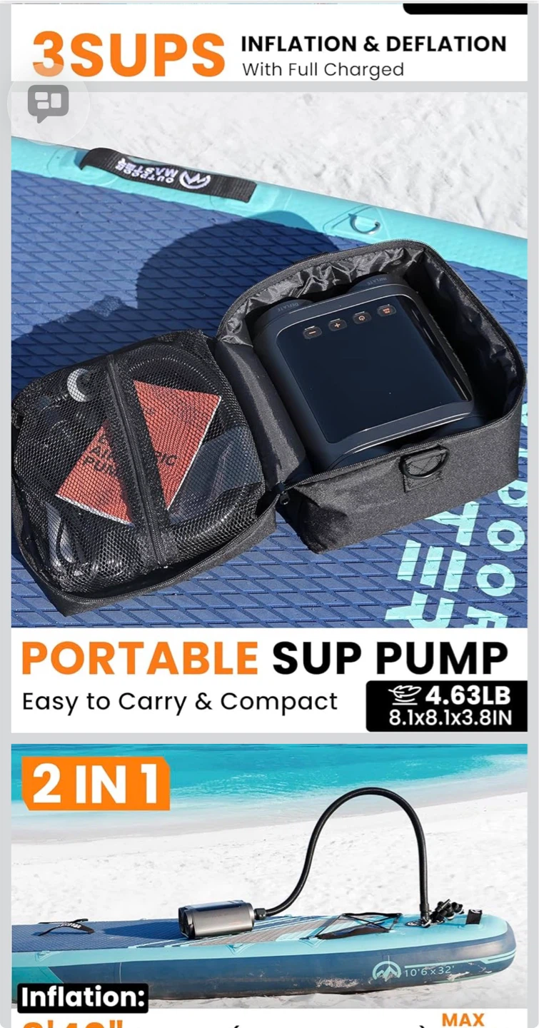 OUTDOOR MASTER VORTEX PRO Portable SUP Pump - photo 2