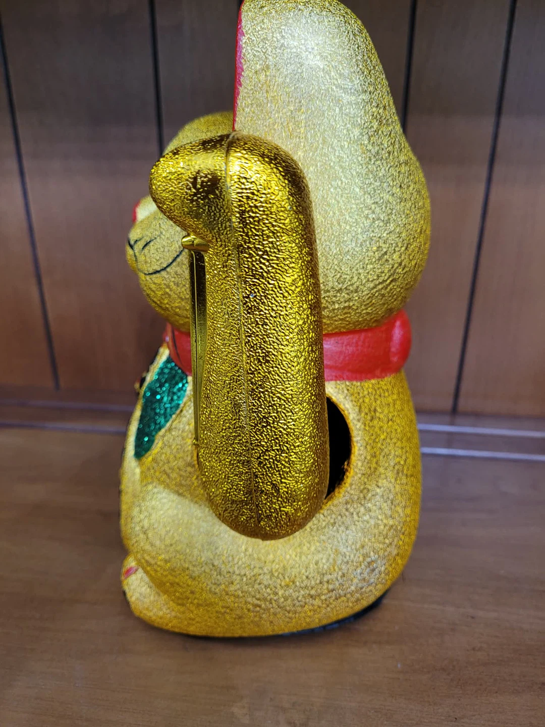 Lucky Cat Maneki Neko Figurine - Gold - photo 2