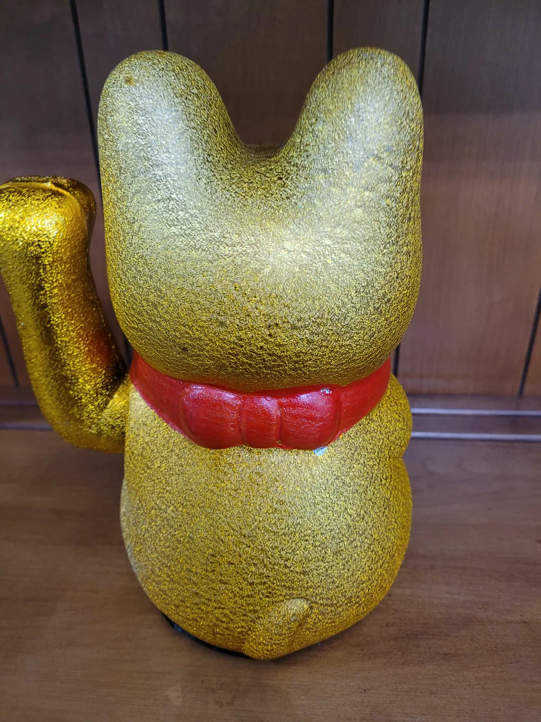 Lucky Cat Maneki Neko Figurine - Gold - photo 3