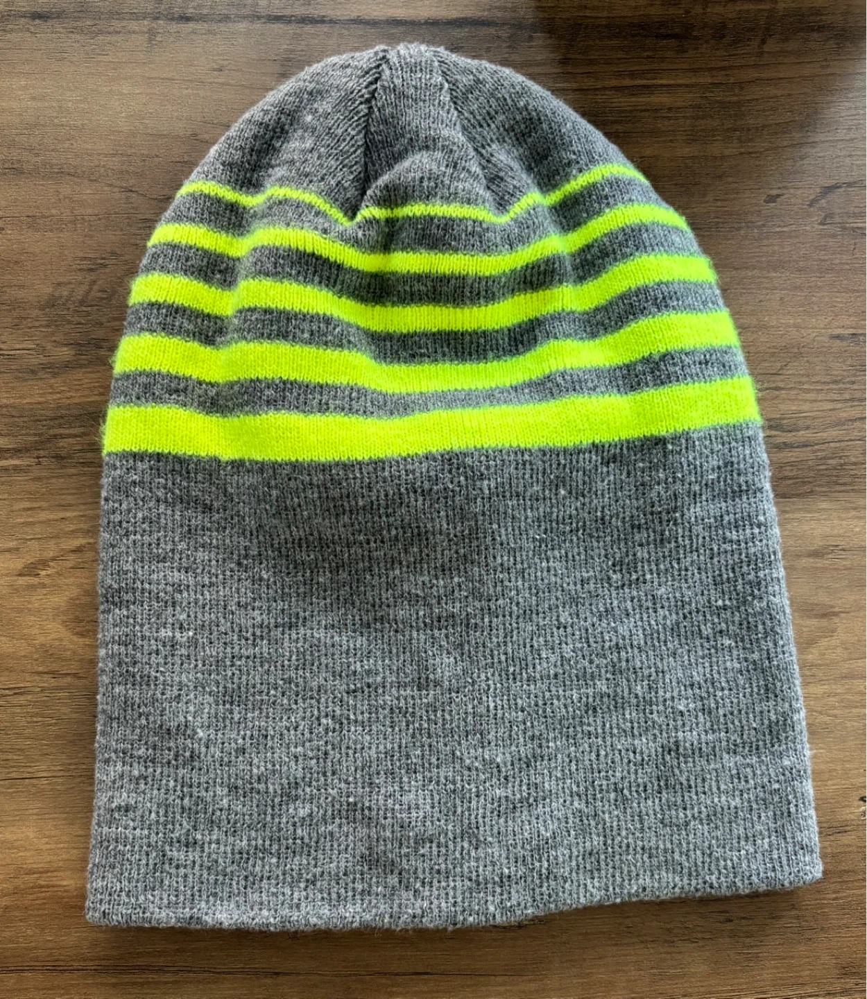 Grey and Neon Beanie