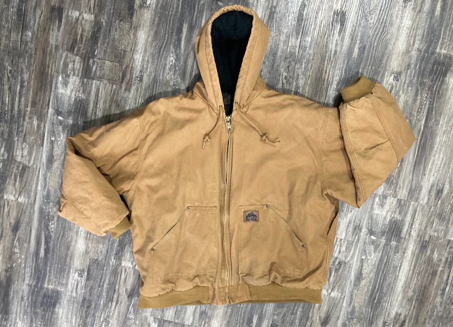 Old Mill Hooded Work Jacket - 2XL - Tan Canvas