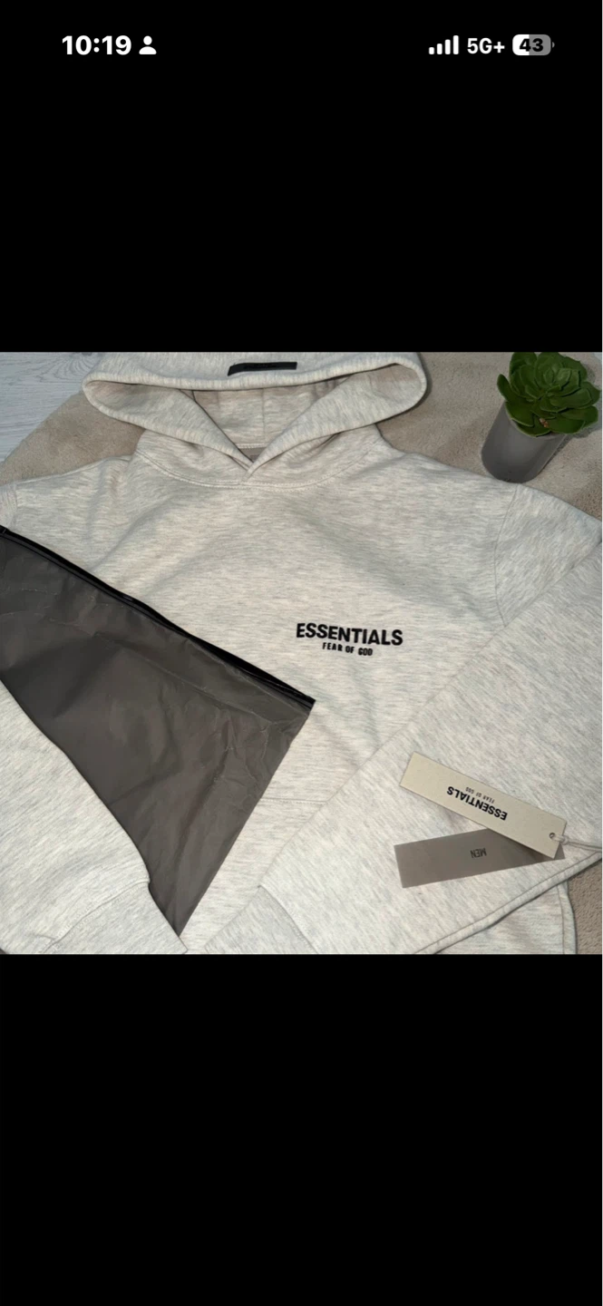 Fear of God Essentials Hoodie Grey Size Medium - photo 2