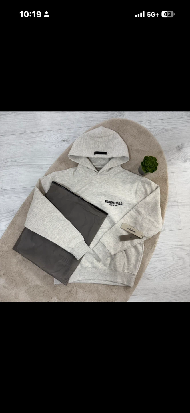 Fear of God Essentials Hoodie Grey Size Medium