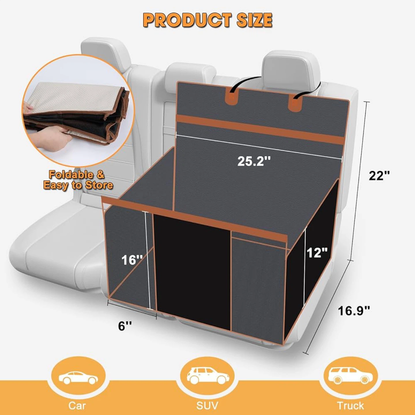 MIXJOY Hard Bottom Dog Car Seat for Medium Dogs - photo 4