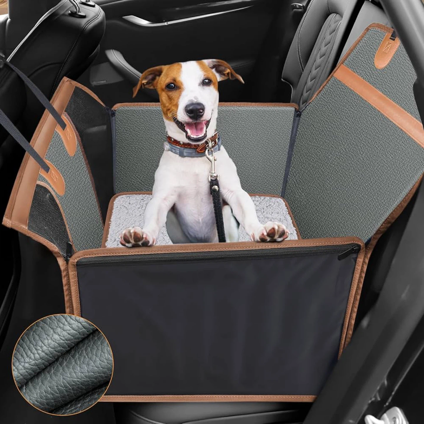 MIXJOY Hard Bottom Dog Car Seat for Medium Dogs
