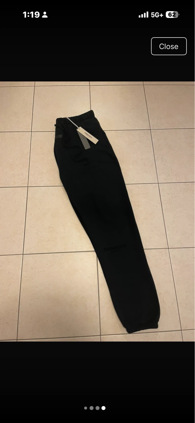 Fear of God Essentials Black Sweatpants - photo 2