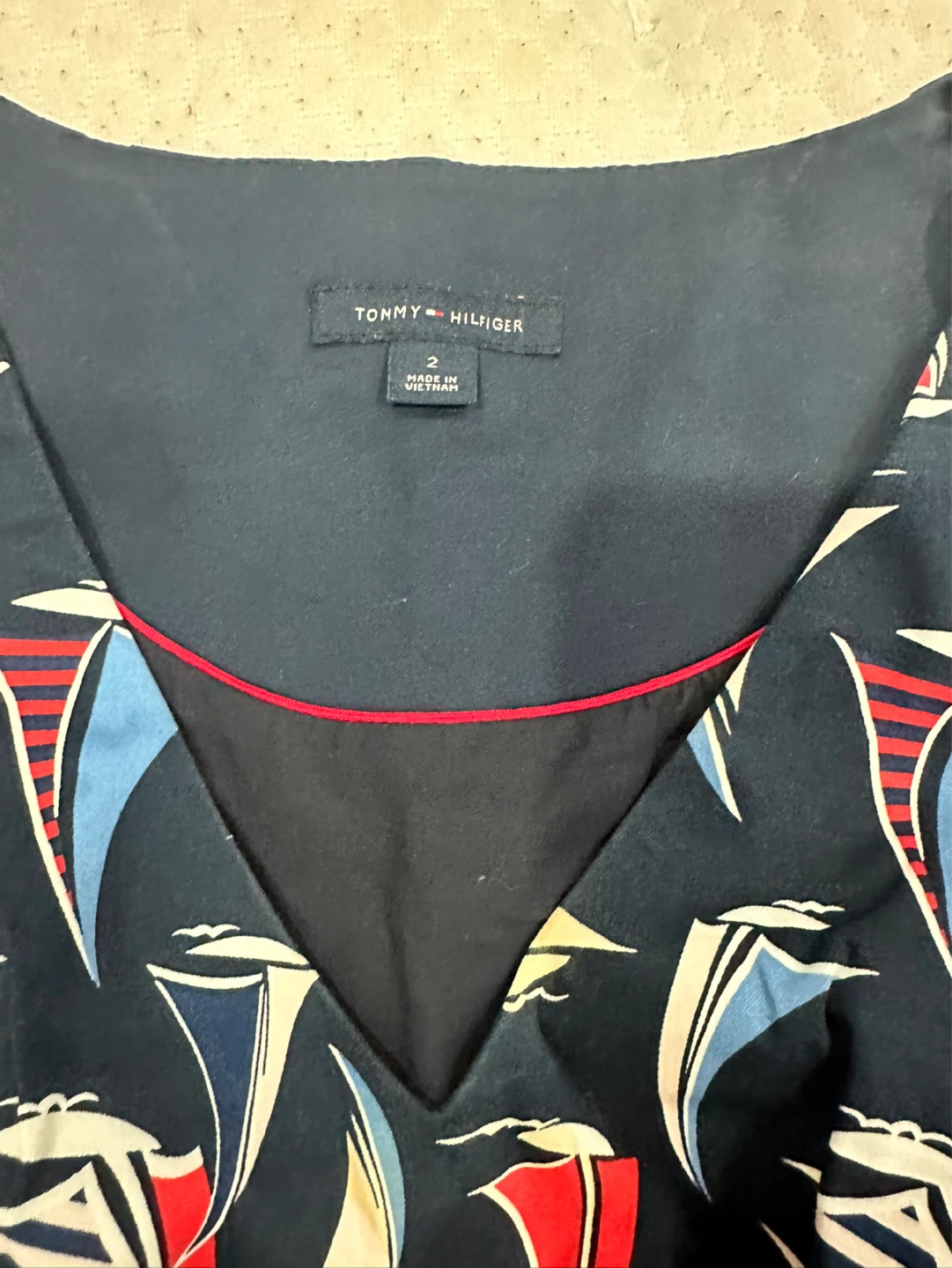 Tommy Hilfiger Navy Sailboat Print Dress Size 2 - photo 2