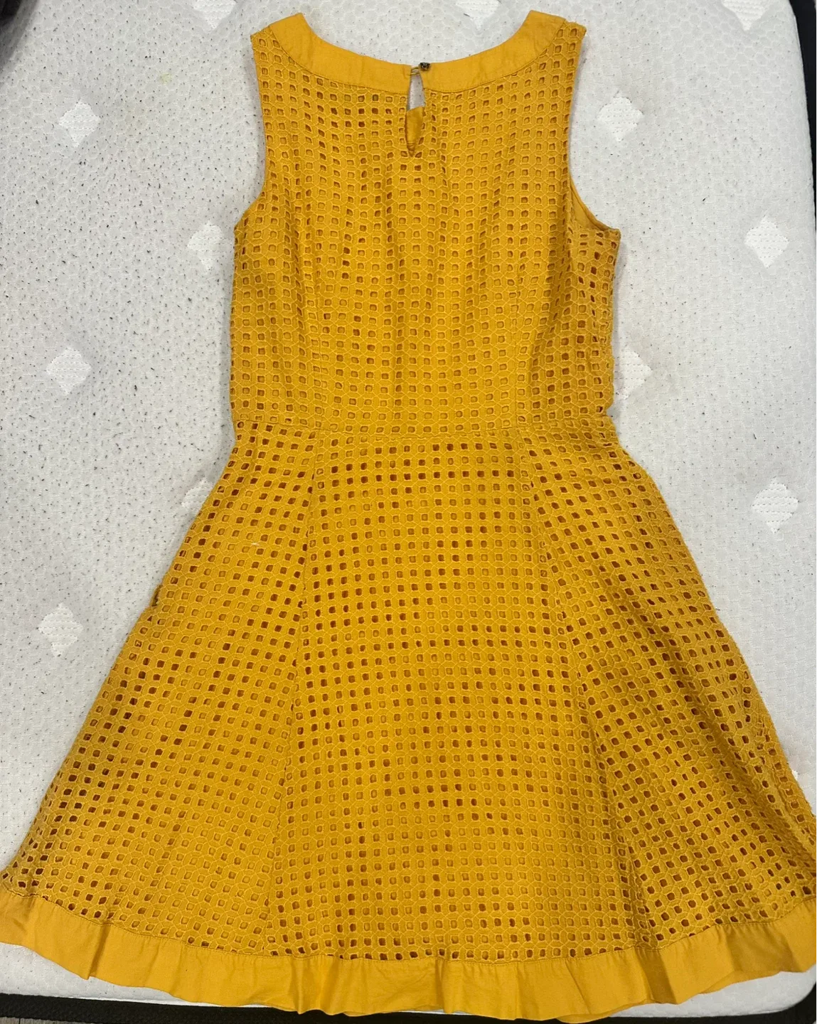Tommy Hilfiger Yellow Eyelet Dress Size 0