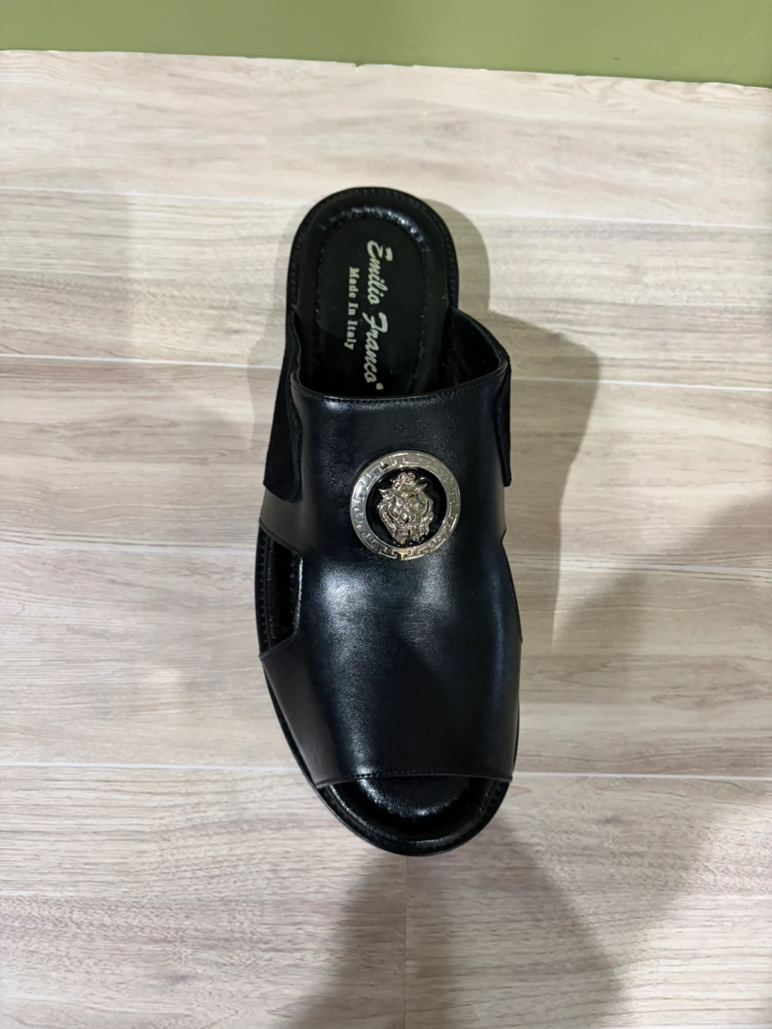 Emilio Franco Black Leather Slides - Made in Italy - photo 4
