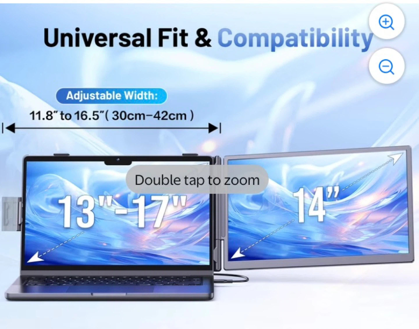 Portable Laptop Monitor 14-inch USB-C HD Dual Screen Extender - photo 5