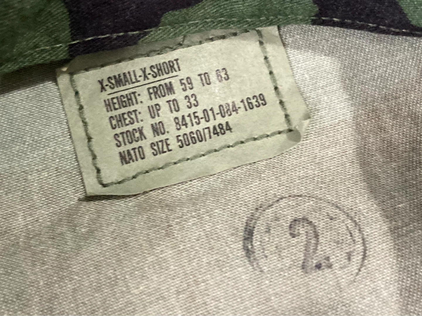 X-Small-X-Short Military Camouflage Field Jacket - photo 3