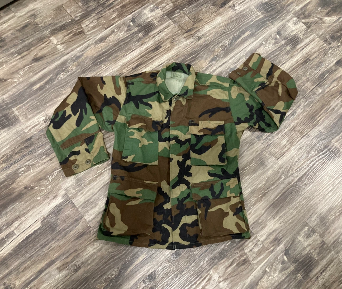 X-Small-X-Short Military Camouflage Field Jacket