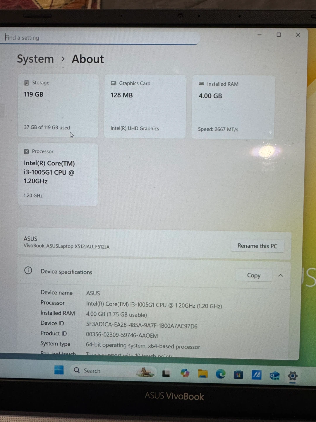 Asus VivoBook core i3 - photo 2