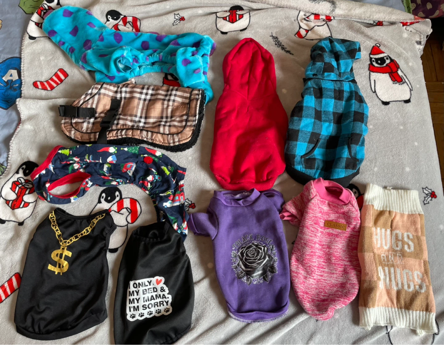 12” Small Dog Clothes Lot