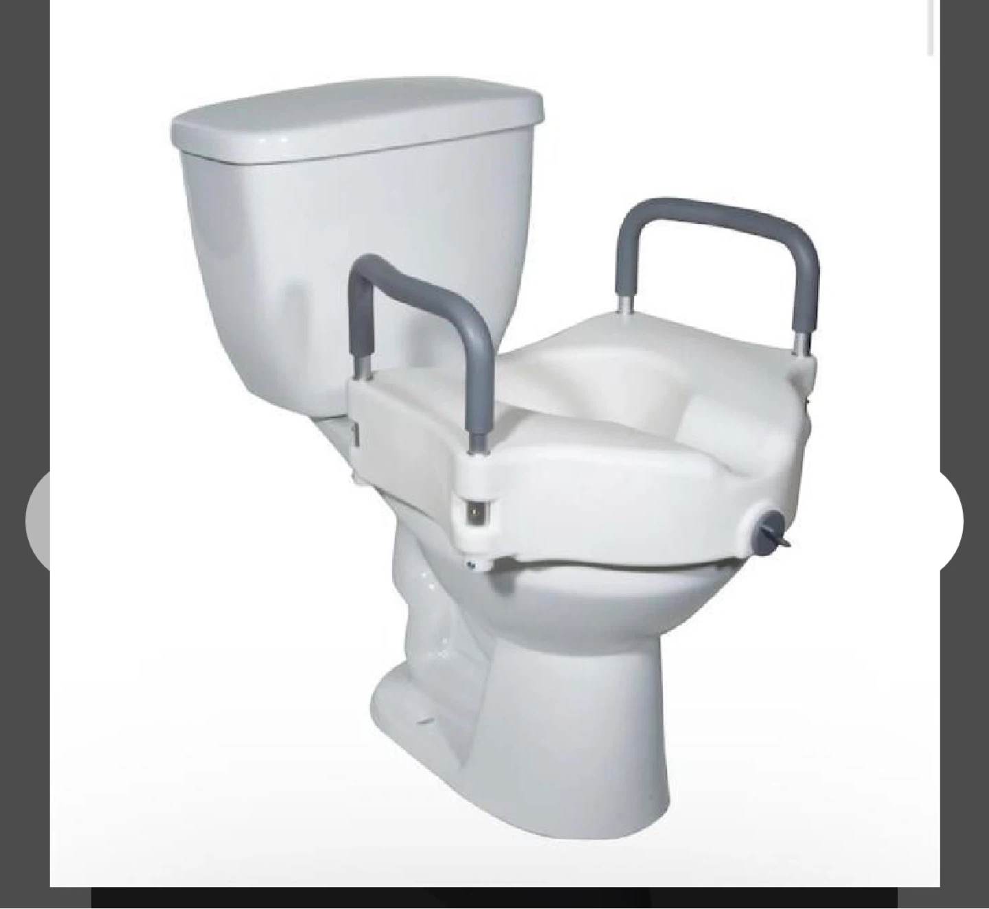 Drive Medical RTL12027RA 2-in-1 Raised Toilet Seat