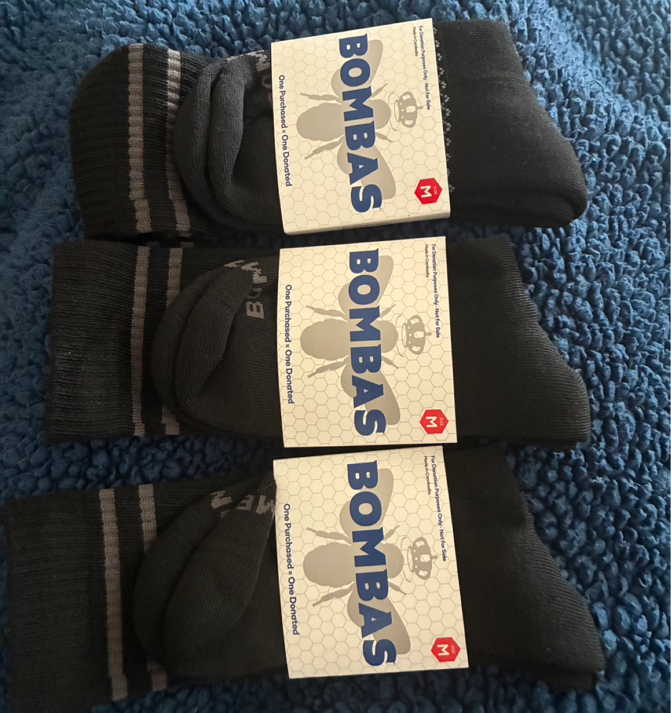 Bombas Socks Size M 3 for 10$