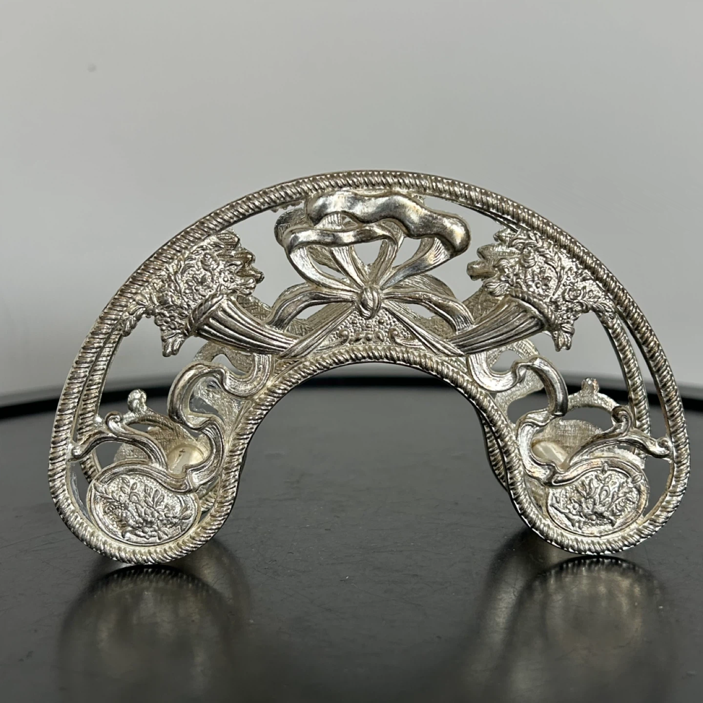 Vintage Italian Silver-Plated Napkin Holder