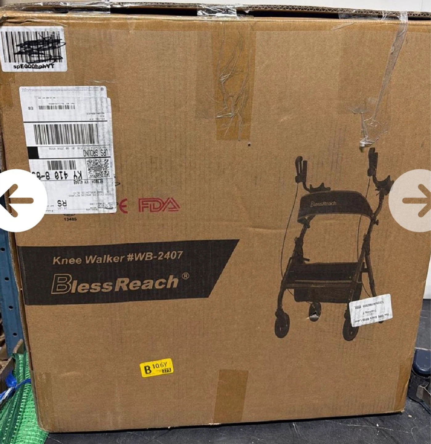 BlessReach Heavy Duty Upright Rollator Walker for - photo 3