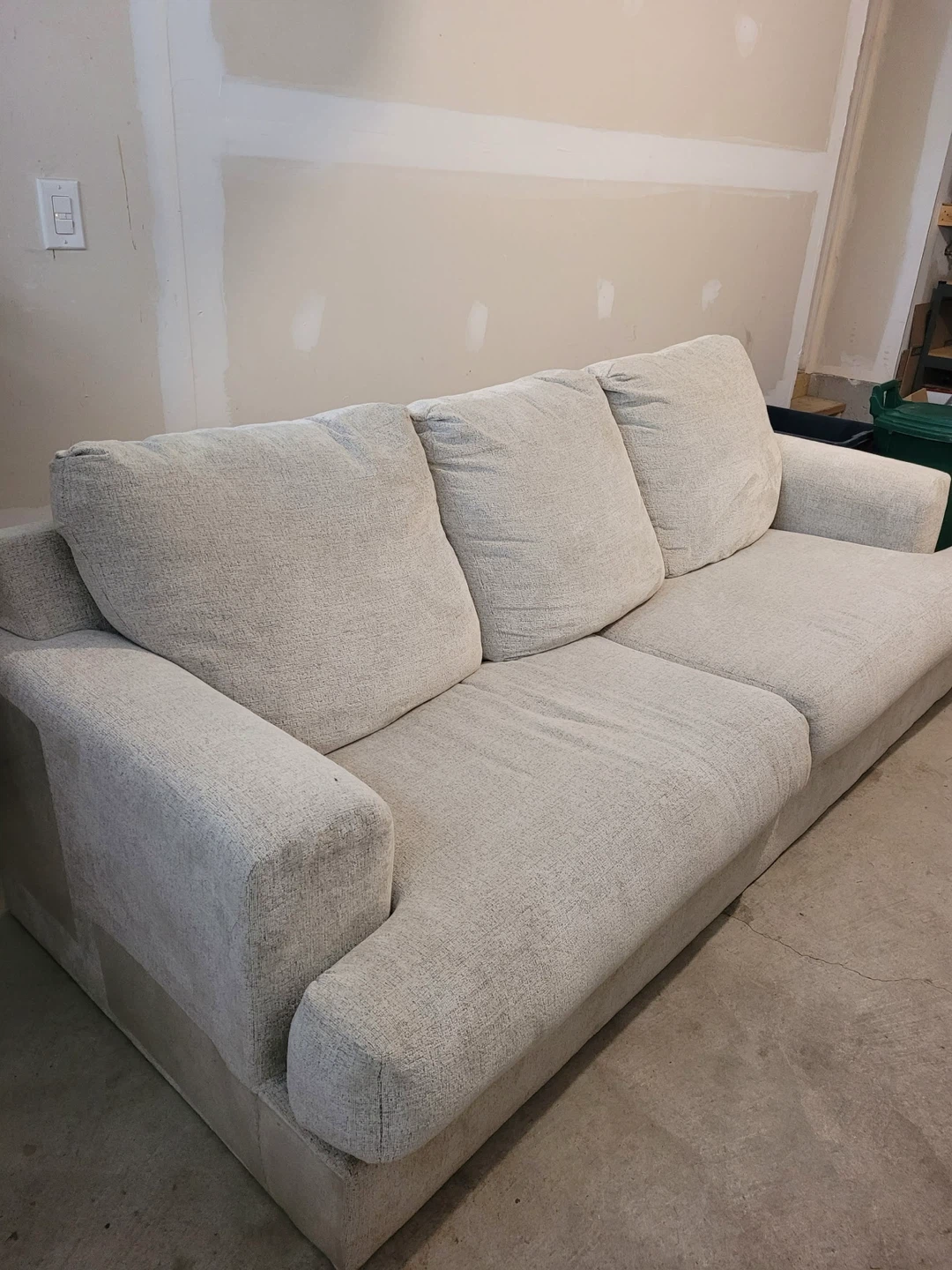 Cream Sofa with Three Cushions