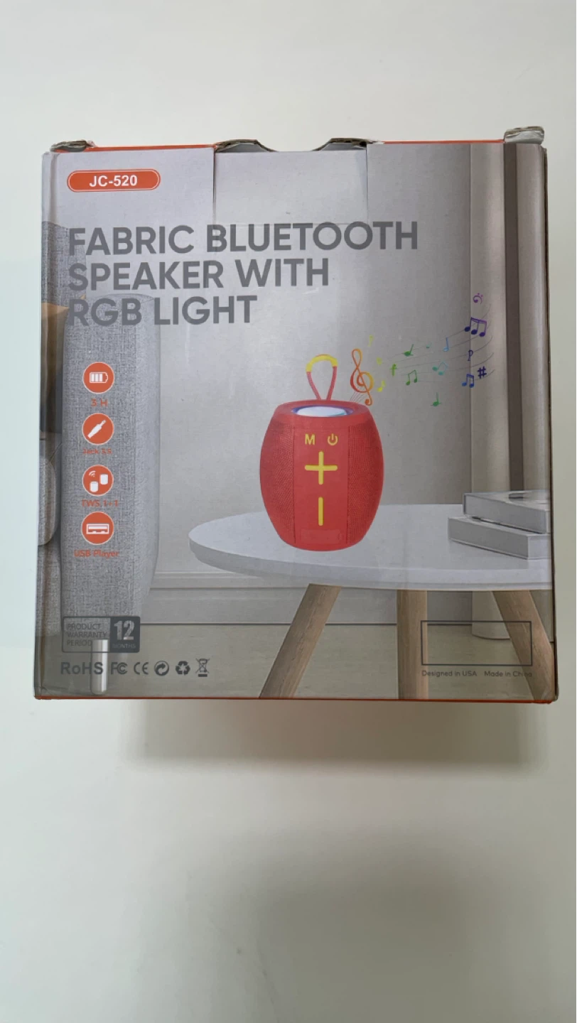 JC-520 Fabric Bluetooth Speaker with RGB Light - photo 3