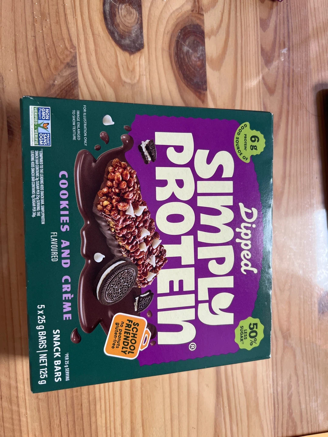 Simply Protein Dipped Cookies and Crème Snack Bars