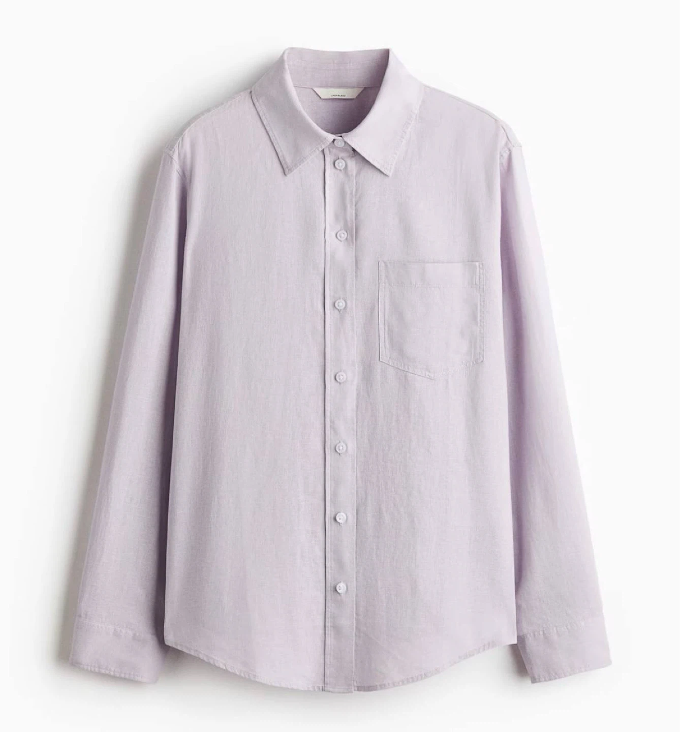 Light Purple Linen Blend Button Up Shirt , XL - photo 3