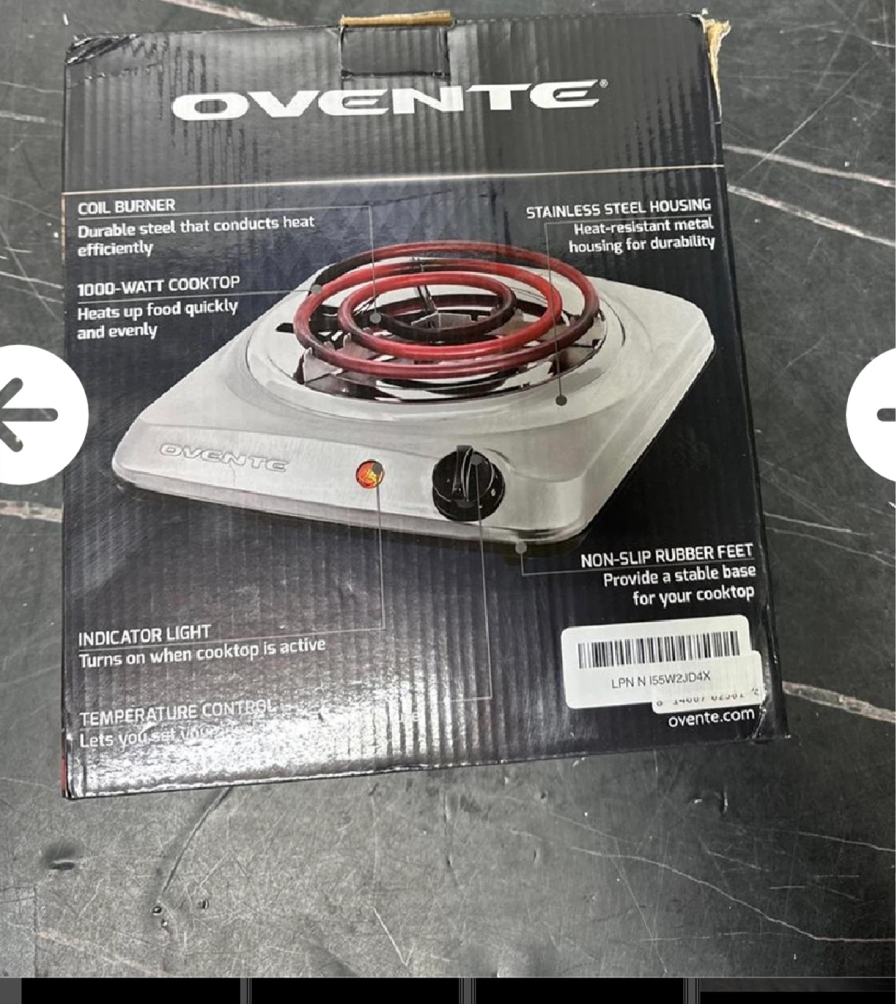 Ovente Stainless Steel Electric Coil Cooktop - photo 3
