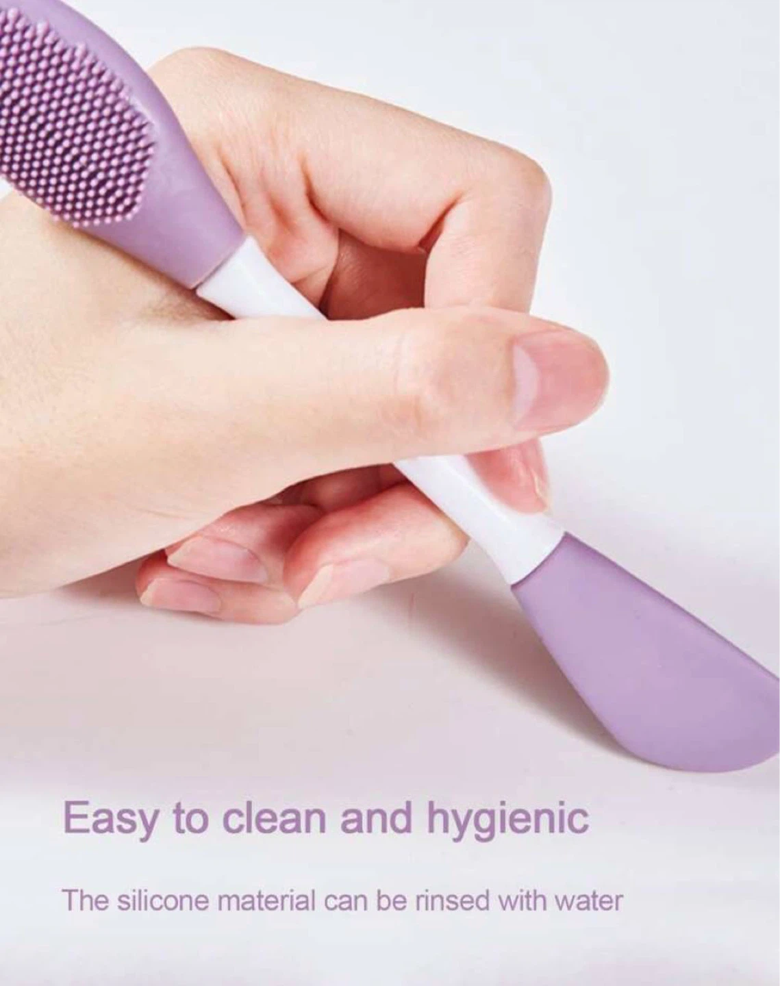 Double head silicone face mask brush , massager , spatula - photo 3