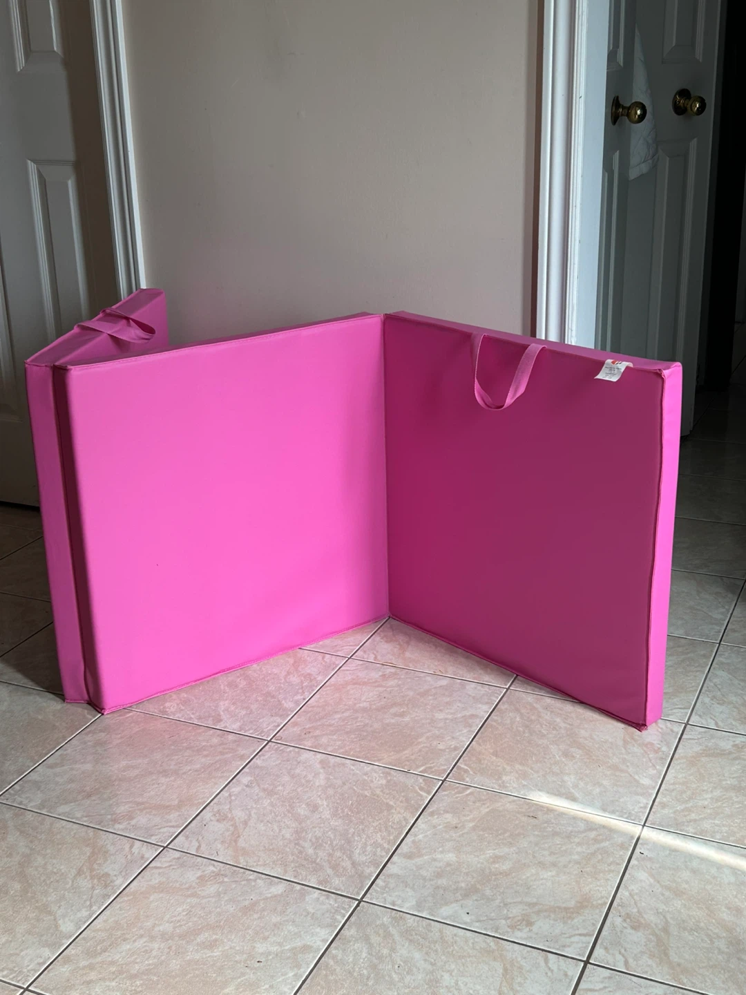 Pink Folding Exercise Mat
