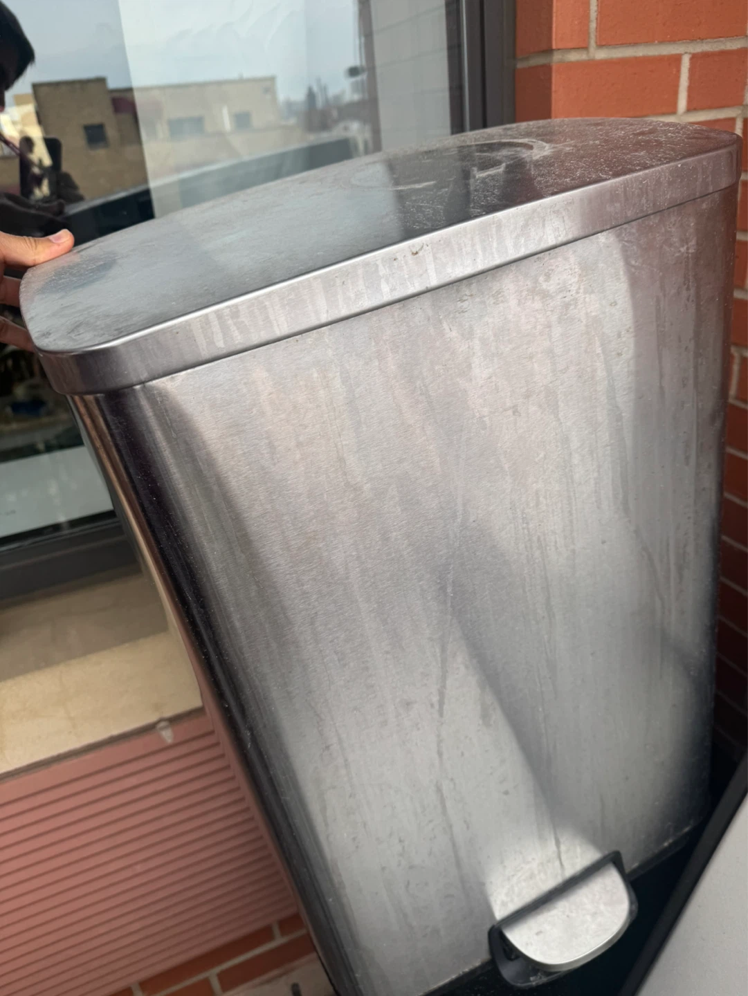 IKEA SULTAN Stainless Steel Trash Can with Foot Pedal